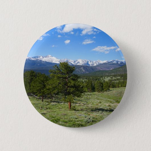 Adembenemend landschap met uitzicht op Rocky Mount Ronde Button 5,7 Cm (Voorkant)