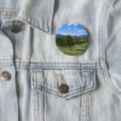 Adembenemend landschap met uitzicht op Rocky Mount Ronde Button 5,7 Cm (In situ)