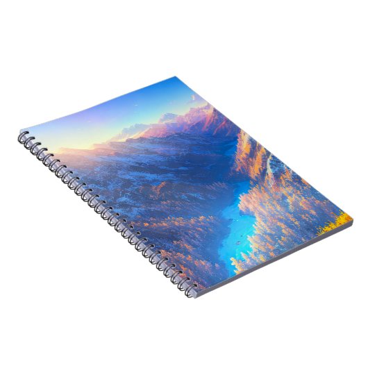 Adembenemend landschap van de Snowy Valley Notitieboek (Rechterzijde)