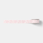 Adembenemend mini hartpatroon pastelroze/wit grosgrain lint (Voorkant)