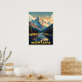 Adembenemend Montana Landschap Poster (Keuken)