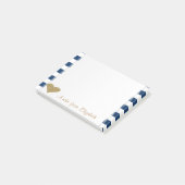 Adembenemend mooi glinsterend hart,marineblauwe st post-it® notes (Schuin)