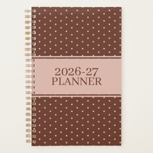 Adembenemend ongedateerd stippenpatroon planner (Voorkant)