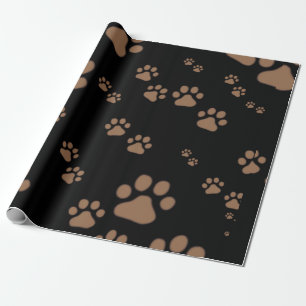 Adembenemend patroon van pootafdrukken cadeaupapier