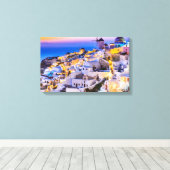 Adembenemend Santorini Griekenland Canvas Afdruk (Insitu (Houten vloer))