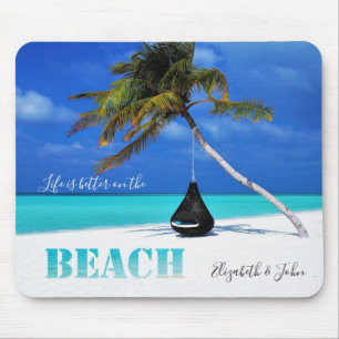 Adembenemend strand,palm,-Persoonlijk Muismat