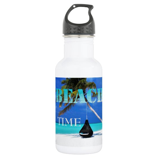 Adembenemend strandtijd waterfles  (Voorkant)