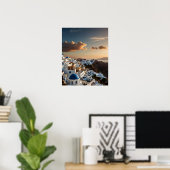 Adembenemend uitzicht op Santorini Poster (Thuiskantoor)