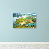 Adembenemend Uitzicht van Guatape Antioquia Sunny  Canvas Afdruk (Insitu (Houten vloer))