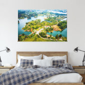 Adembenemend Uitzicht van Guatape Antioquia Sunny  Canvas Afdruk (Insitu (Slaapkamer))