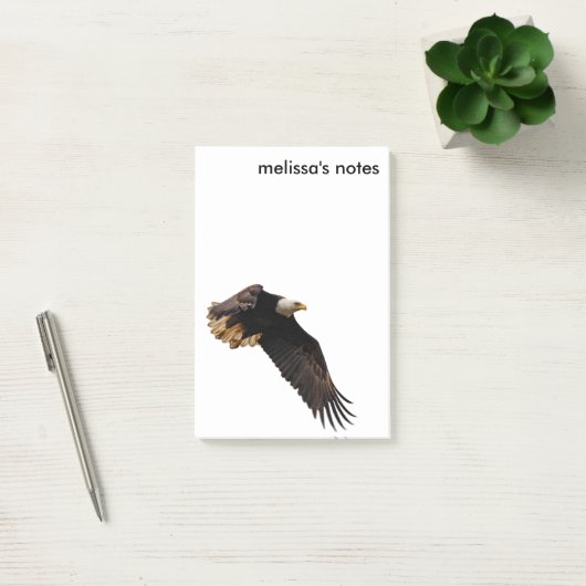 Adembenemende Bald Eagle tijdens de vlucht Post-it® Notes (Kantoor)