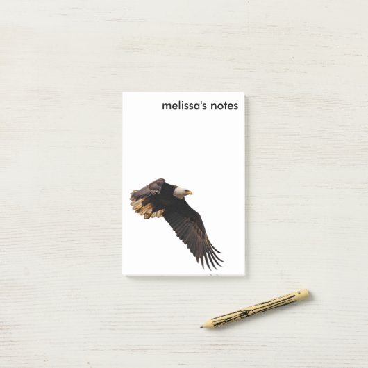 Adembenemende Bald Eagle tijdens de vlucht Post-it® Notes (Op bureau)