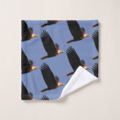 Adembenemende Bald Eagle tijdens de winterzonsonde Bad Handdoek (Wasdoekje)