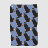 Adembenemende Bald Eagle tijdens de winterzonsonde Golfhanddoek (Voorkant)