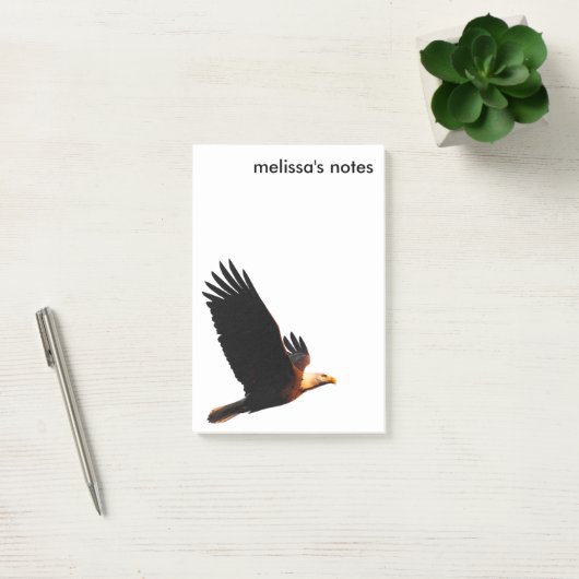 Adembenemende Bald Eagle tijdens de winterzonsonde Post-it® Notes (Kantoor)