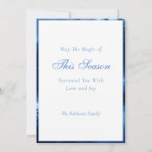 Adembenemende bewerkbare winterwonderland feestdagenkaart (Achterkant)