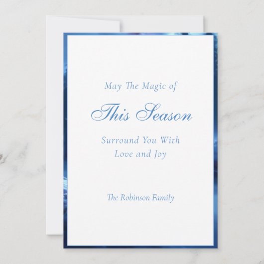 Adembenemende bewerkbare winterwonderland feestdagenkaart (Achterkant)