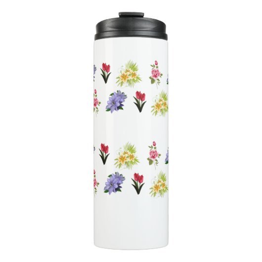 Adembenemende bloem thermosbeker (Voorkant)