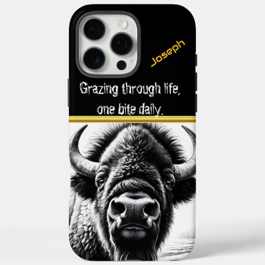 Adembenemende Buffalo in rustige Natuur Case-Mate iPhone Case (Achterkant)