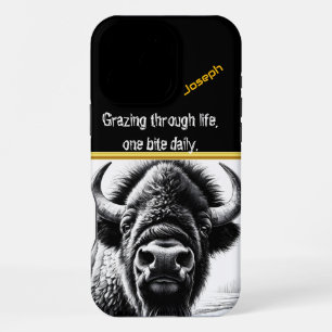 Adembenemende Buffalo in Rustige Natuur iPhone 16 Pro Max Hoesje