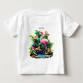 Adembenemende gepersonaliseerde flamingo baby  (Achterkant)