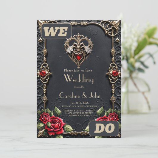 Adembenemende gotische ziel kaart (Staand voorkant)