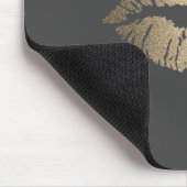 Adembenemende Gouden Glitter Lippen-Personalized Muismat (Hoek)