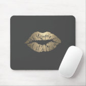 Adembenemende Gouden Glitter Lippen-Personalized Muismat (Met muis)