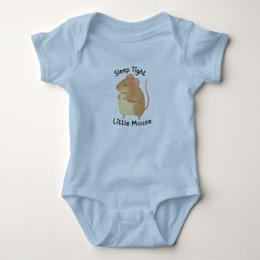 Adembenemende handgeschilderde muis baby body romper (Voorkant)
