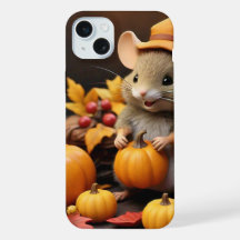 Adembenemende herfstmuis met pompoenen IPhone 15 h