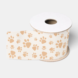 Adembenemende hondenpootafdruk grosgrain lint