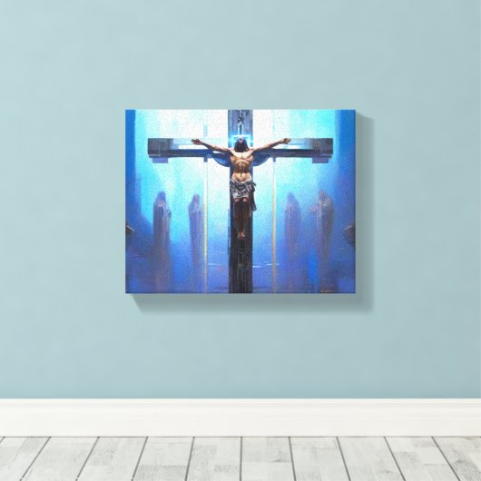Adembenemende Jezus Canvas Kunst - Inspirerende Sp (Insitu (Houten vloer))
