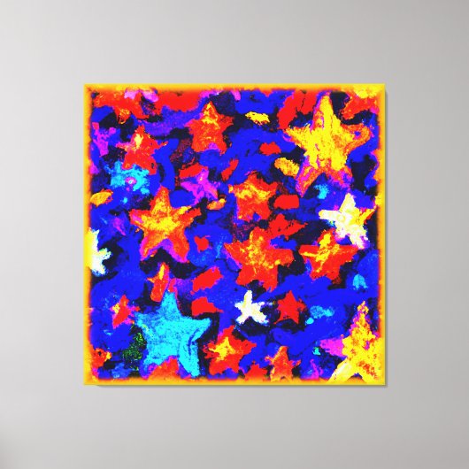 "Adembenemende kleurrijke sterren". Bestel nu Canvas Afdruk (Voorkant)