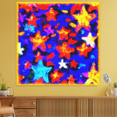 "Adembenemende kleurrijke sterren". Bestel nu Canvas Afdruk (Insitu (Woonkamer))