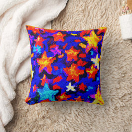 "Adembenemende kleurrijke sterren". Bestel nu Kussen