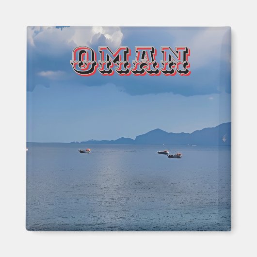 Adembenemende kustlijn van Oman Magneet (Voorkant)
