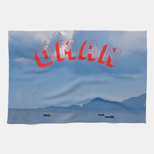 Adembenemende kustlijn van Oman Theedoek (Horizontaal)