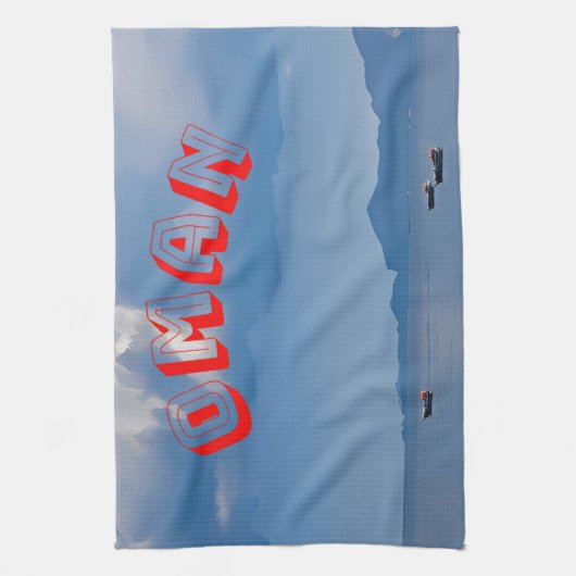 Adembenemende kustlijn van Oman Theedoek (Verticaal)