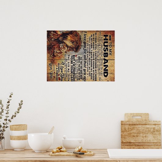 Adembenemende Letter To Husband Lovely Gift To My Poster (Keuken)