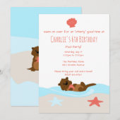 Adembenemende Otter Feest Uitnodiging (Voorkant / Achterkant)