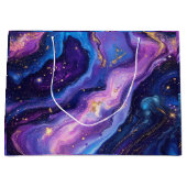 Adembenemende Paarse Blue Magenta Gold Galaxy Groot Cadeauzakje (Voorkant)