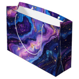 Adembenemende Paarse Blue Magenta Gold Galaxy Groot Cadeauzakje