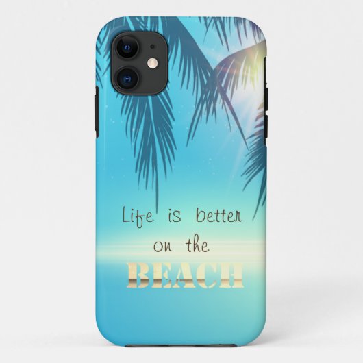 Adembenemende palmenbladeren aan het strand Case-Mate iPhone case (Achterkant)