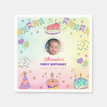 Adembenemende Pastel Baby Jongen 1e Verjaardag Fot