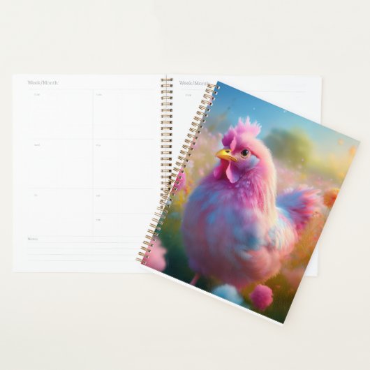 Adembenemende Roze Kip Planner  (Display)