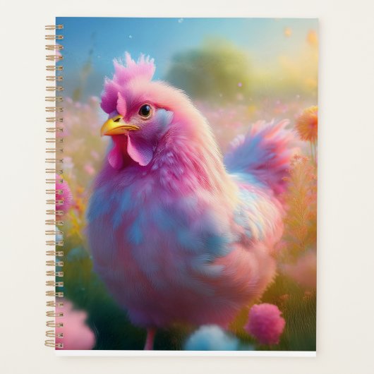 Adembenemende Roze Kip Planner (Voorkant)