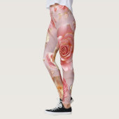 Adembenemende roze rozen leggings (Links)