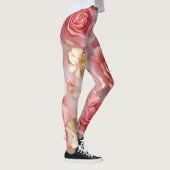 Adembenemende roze rozen leggings (Rechts)