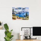 Adembenemende schoonheid: Crater Lake National Par Poster (Thuiskantoor)