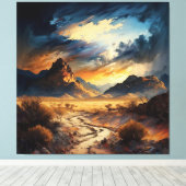 Adembenemende schoonheid van de woestijn en bergen canvas afdruk (Insitu (Houten vloer))